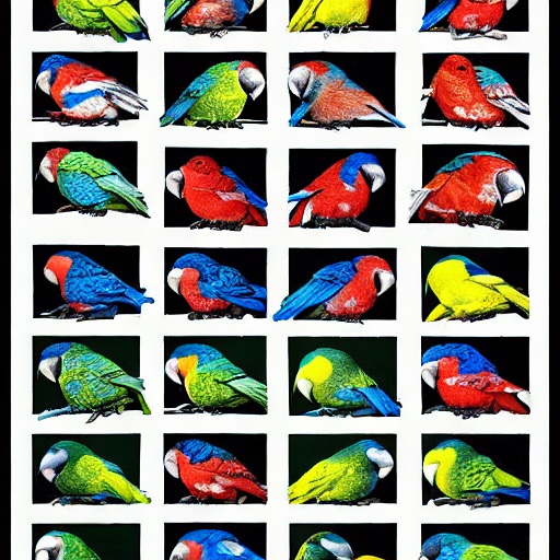 Stable Diffusion's rendering of stochastic parrots, as prompted by Jon Crowcroft.
