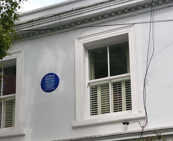 CCTV camera at 22 Portobello Road, London, where George Orwell lived.