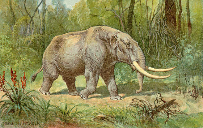 A mastodon, by Heinrich Harder